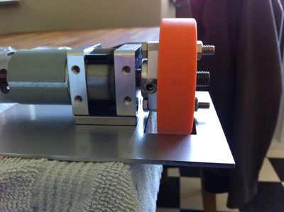 Gimson motor en Banebots wiel.